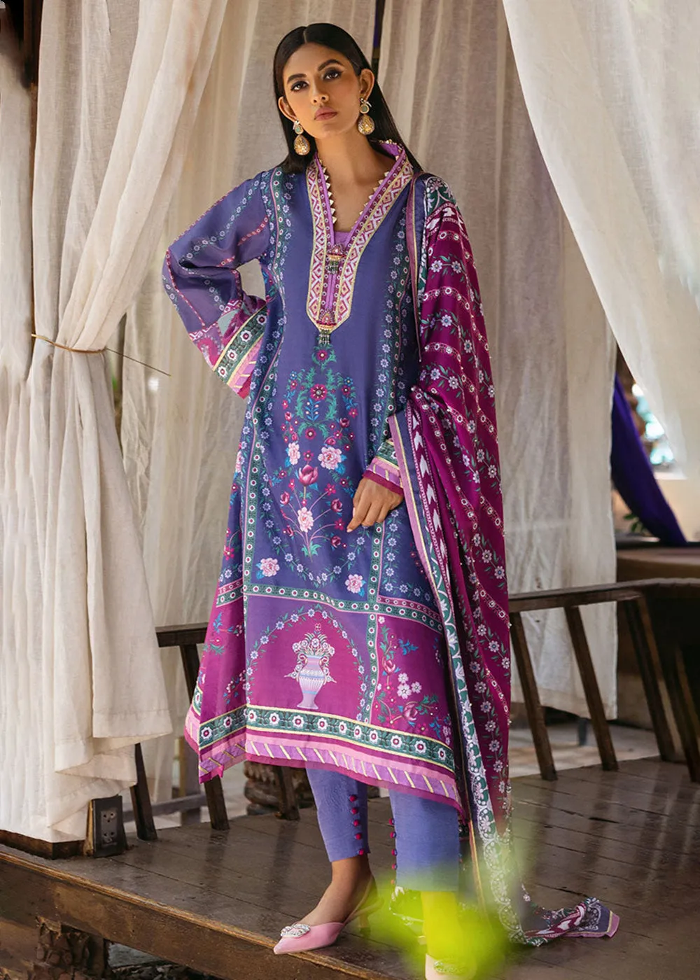 Nirvana Unstitched Silk Edit '24 by Mushq | Indigo