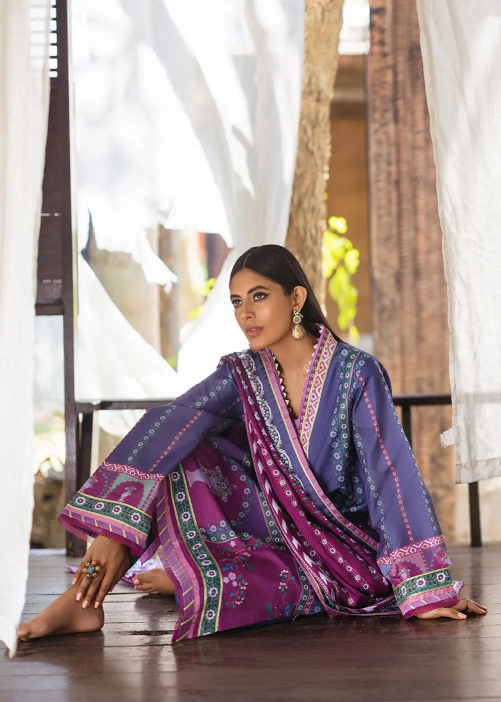 Nirvana Unstitched Silk Edit '24 by Mushq | Indigo