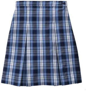 Plaid 76 Kick-Pleat Skirt