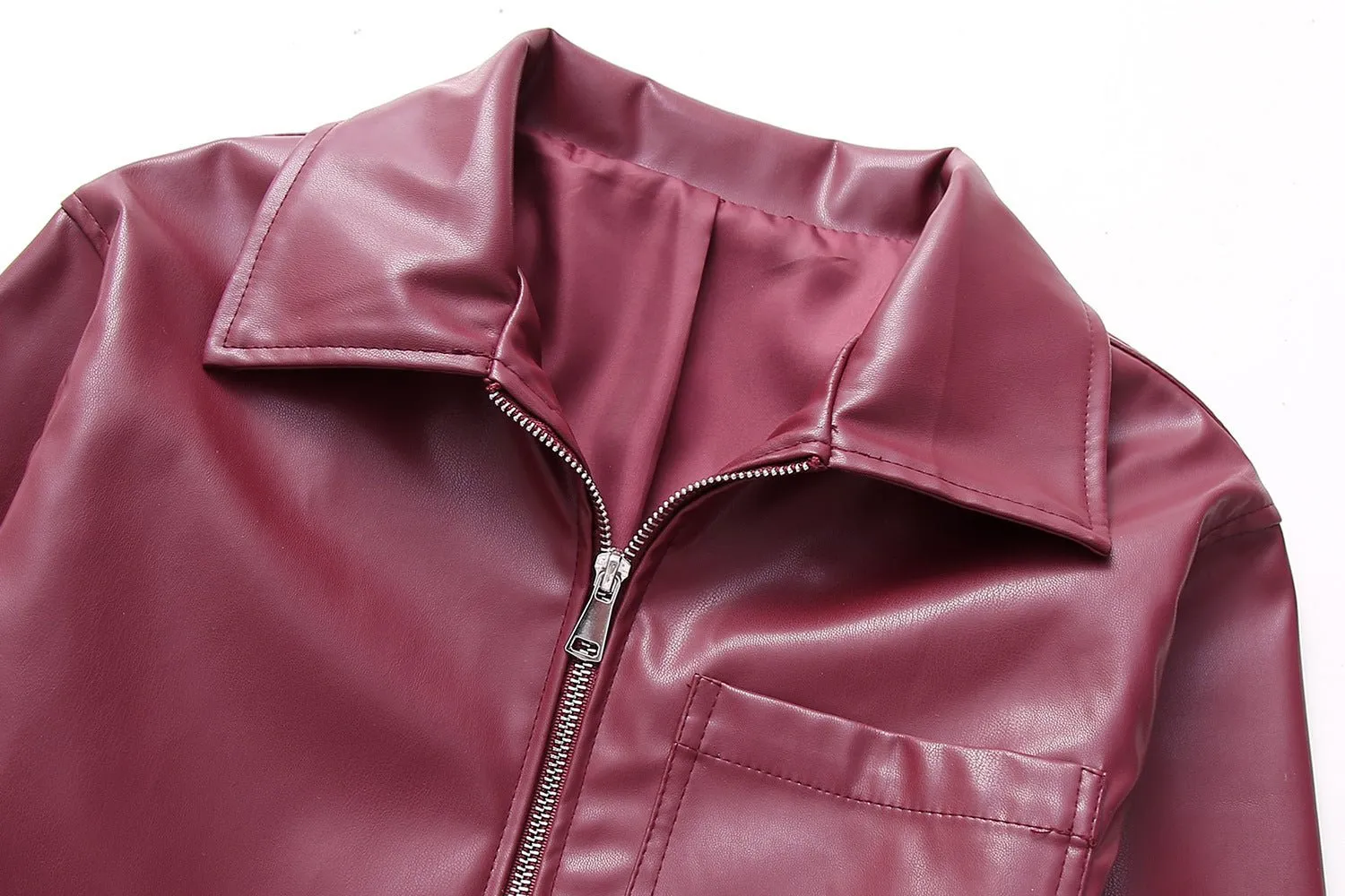 Pre Order:  Classic Zip-Up Leather Jacket