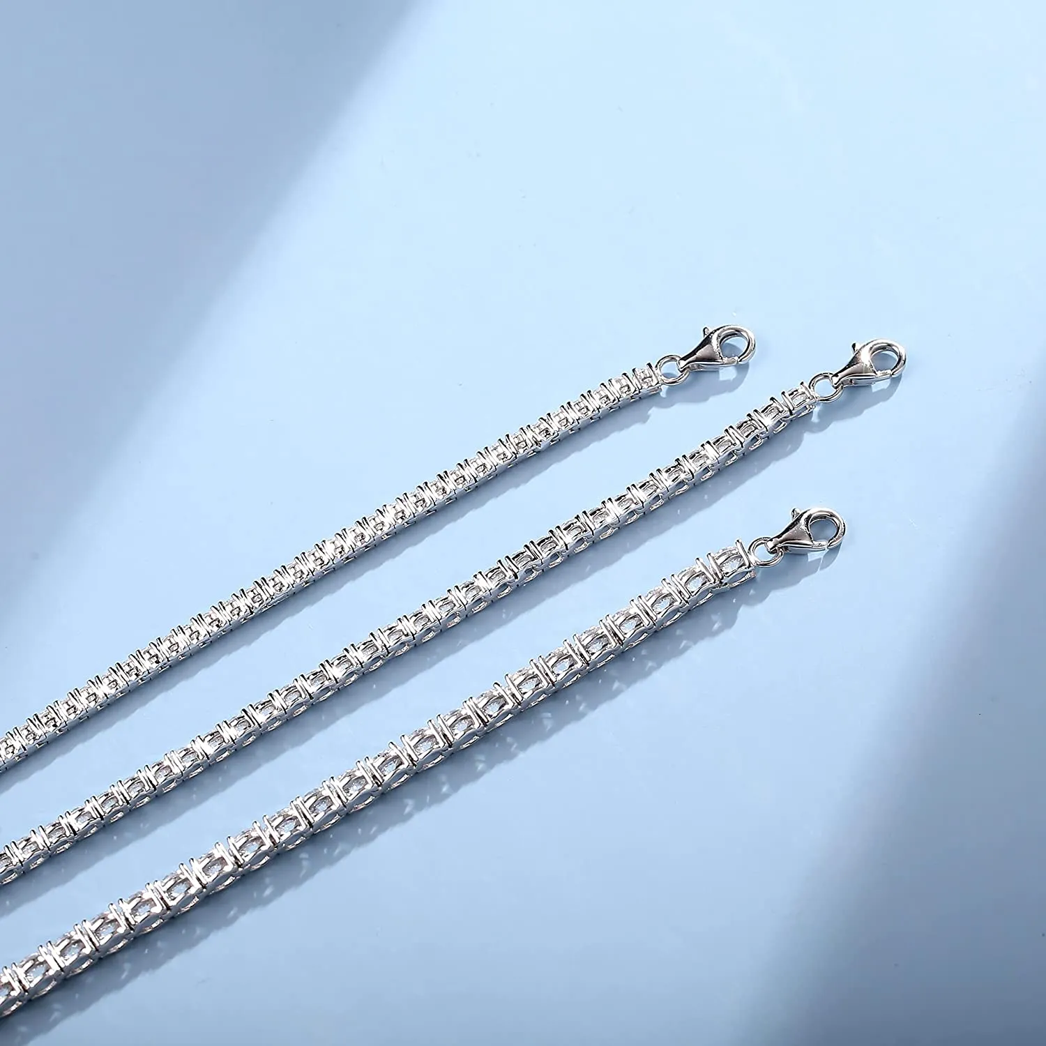 "The One" Prong Set Tennis Sterling Silver Bracelet