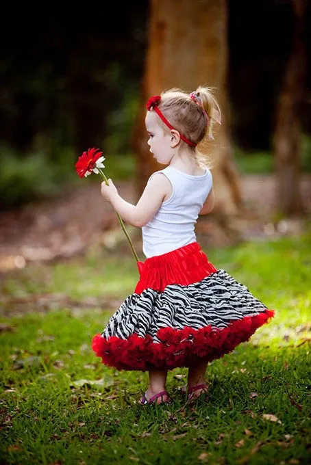 Red Zebra Print Baby Pettiskirt