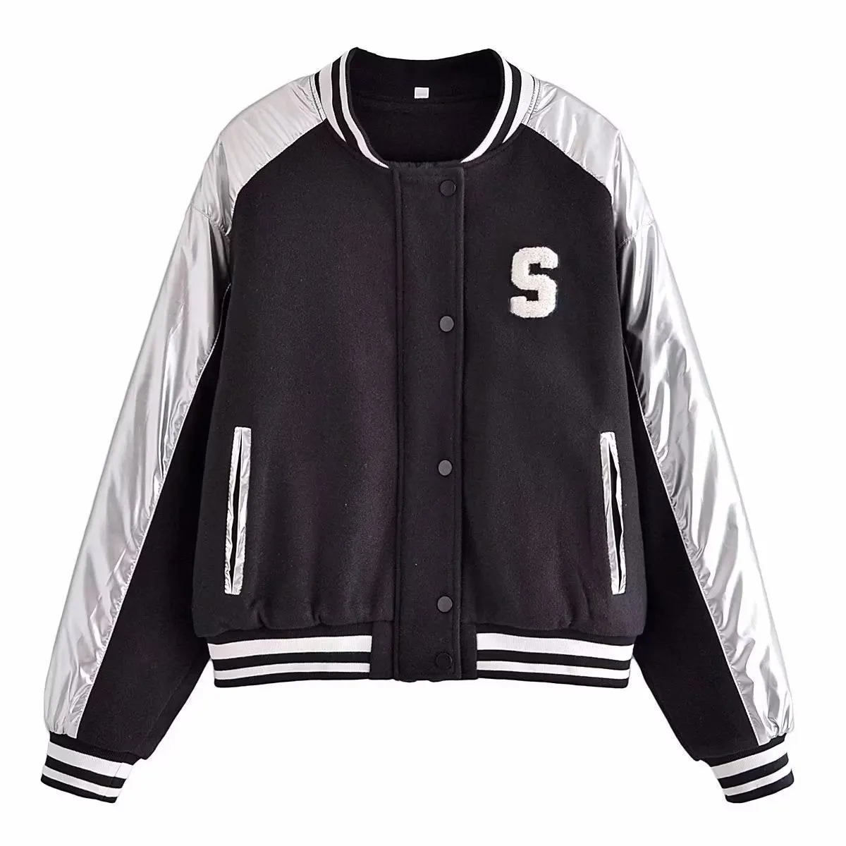 Women Trendy Spring Autumn Loose Jacket Baseball Uniform